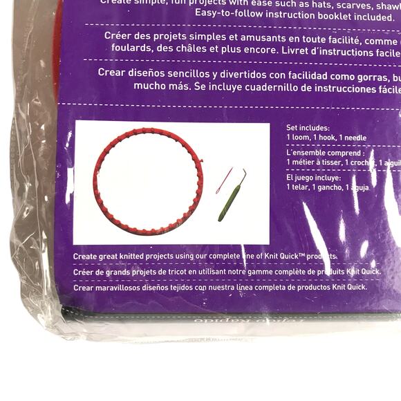 Loops & Threads Knit Quick 9.5" Round Knitting Loom Kit Hat Maker Set - Picture 13 of 16